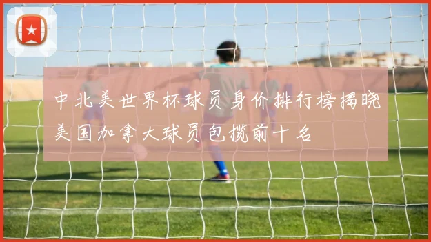 中北美世界杯球员身价排行榜揭晓美国加拿大球员包揽前十名